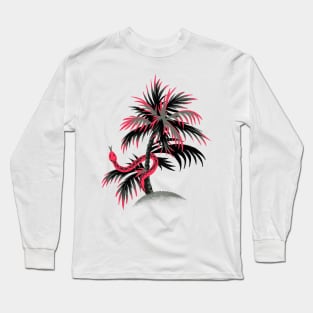 Snake Palms - Dark Vintage Coral Long Sleeve T-Shirt